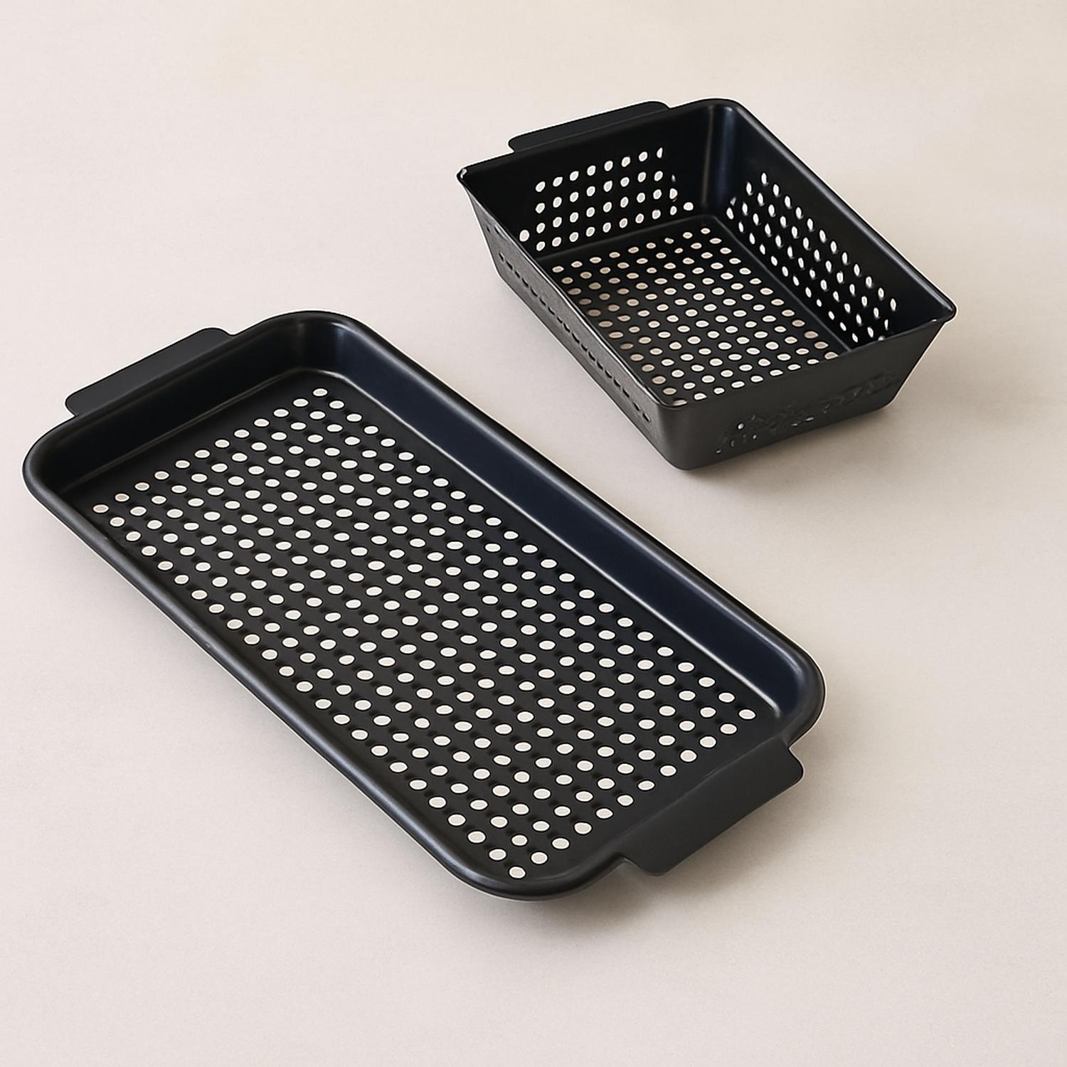 PACK BANDEJA PARA ASAR METAL 24X20X4 Y 34X18X2 CM DANGRILL - 3