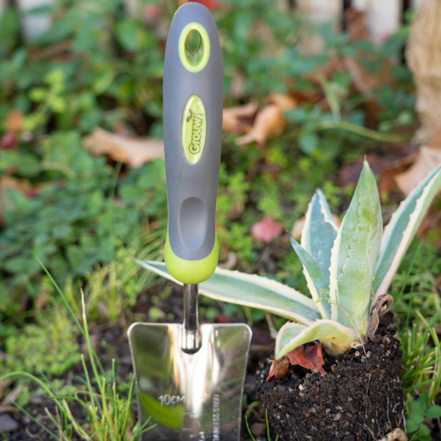 PALA JARDINERA CON MEDIDAS ACERO INOXIDABLE Y MANGO GROUW - 6