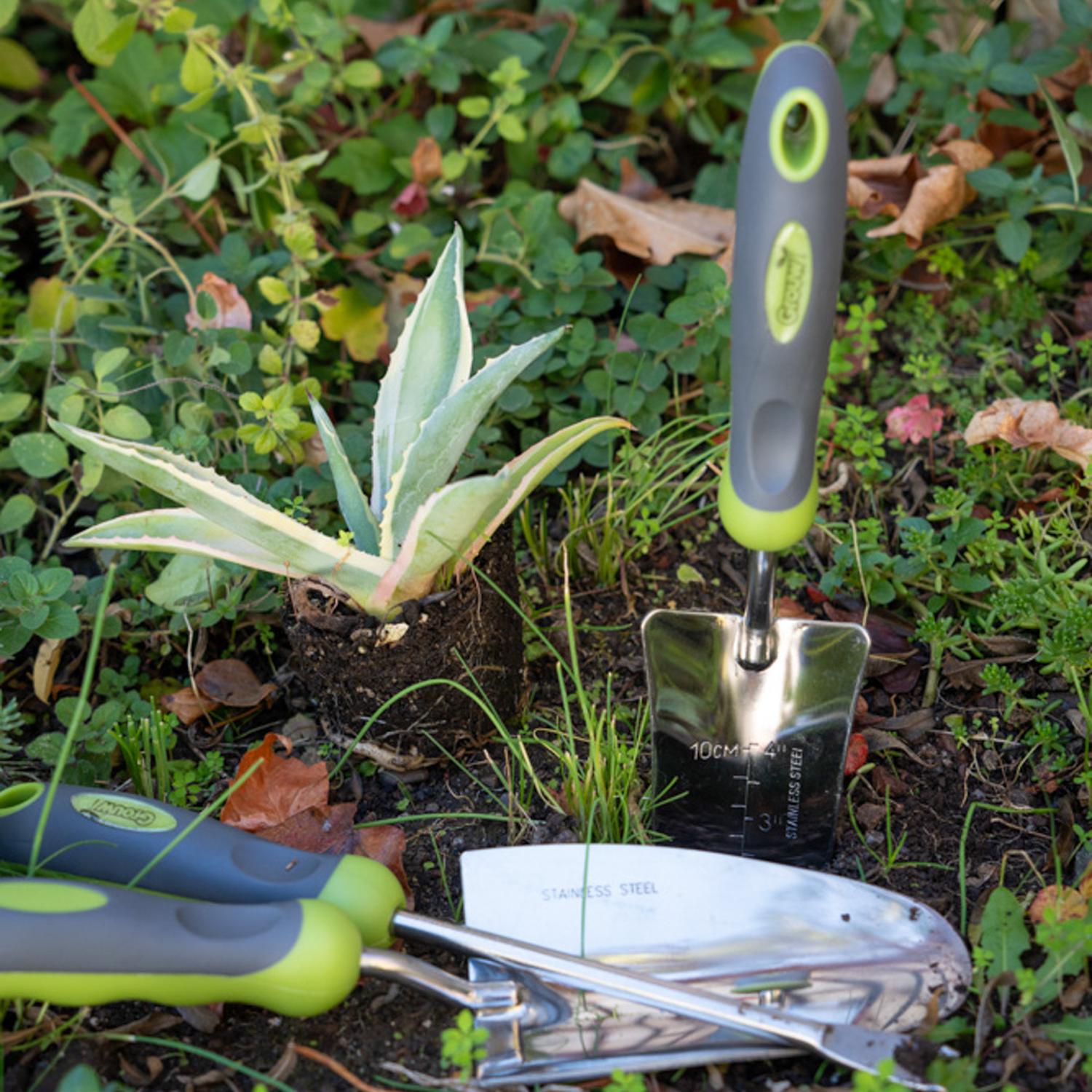 PALA JARDINERA CON MEDIDAS ACERO INOXIDABLE Y MANGO GROUW - 7