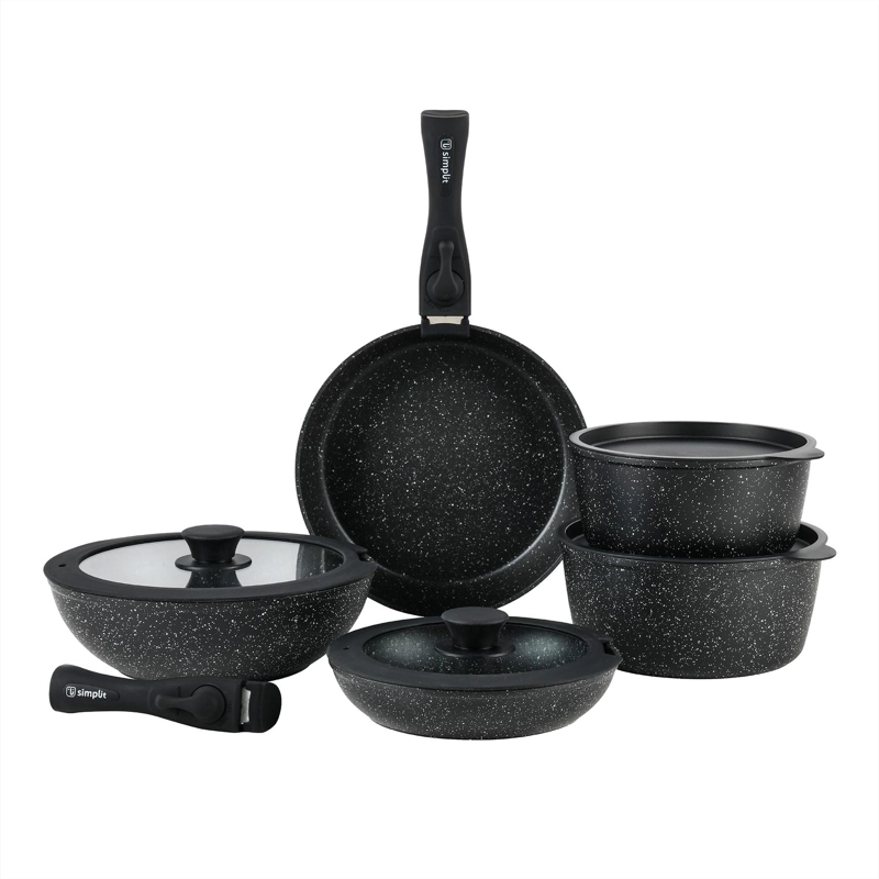 BATERIA DE COCINA ANTIADHERENTE OXFORD GRANITO 15PCS SIMPLIT - 1