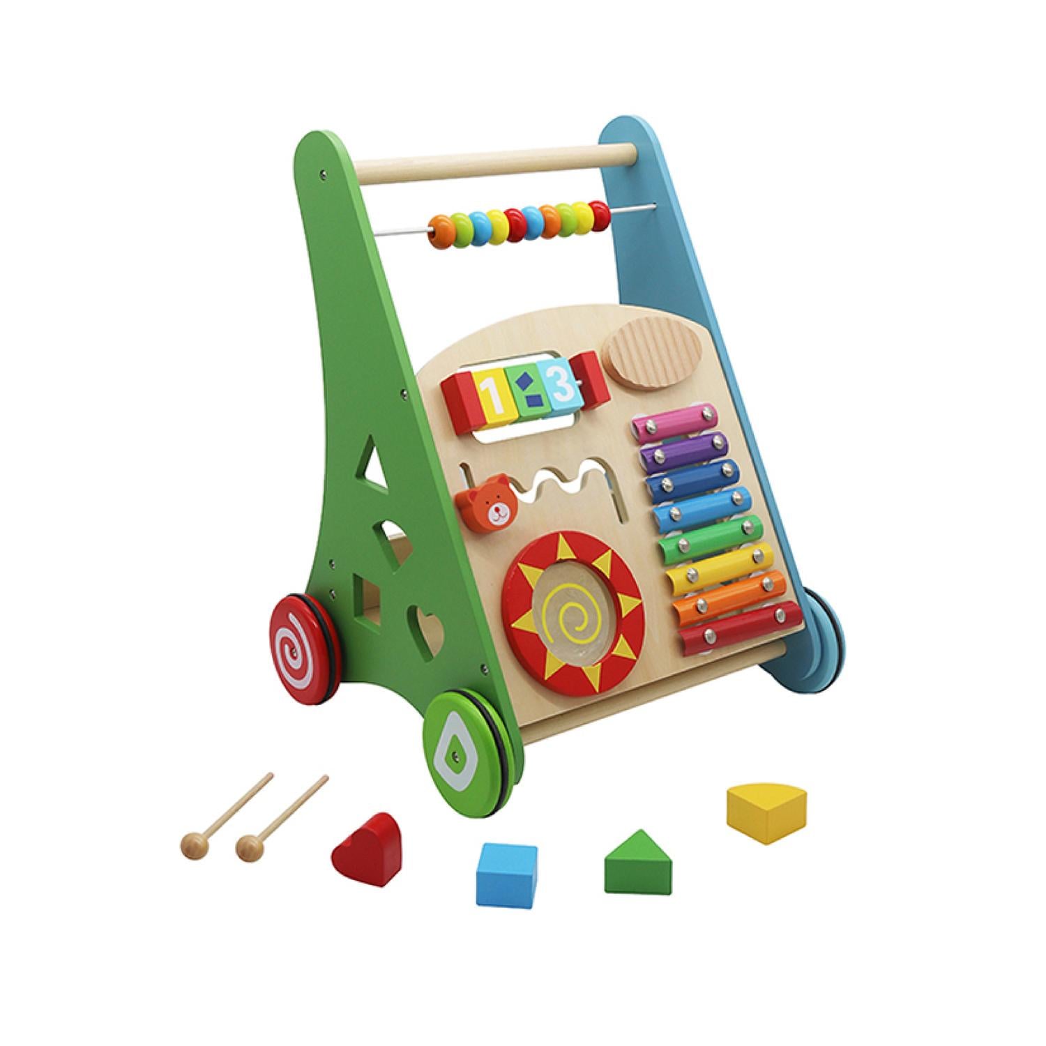 ANDADOR CORREPASILLOS BEBE DIDACTICO MADERA BANDU - 1