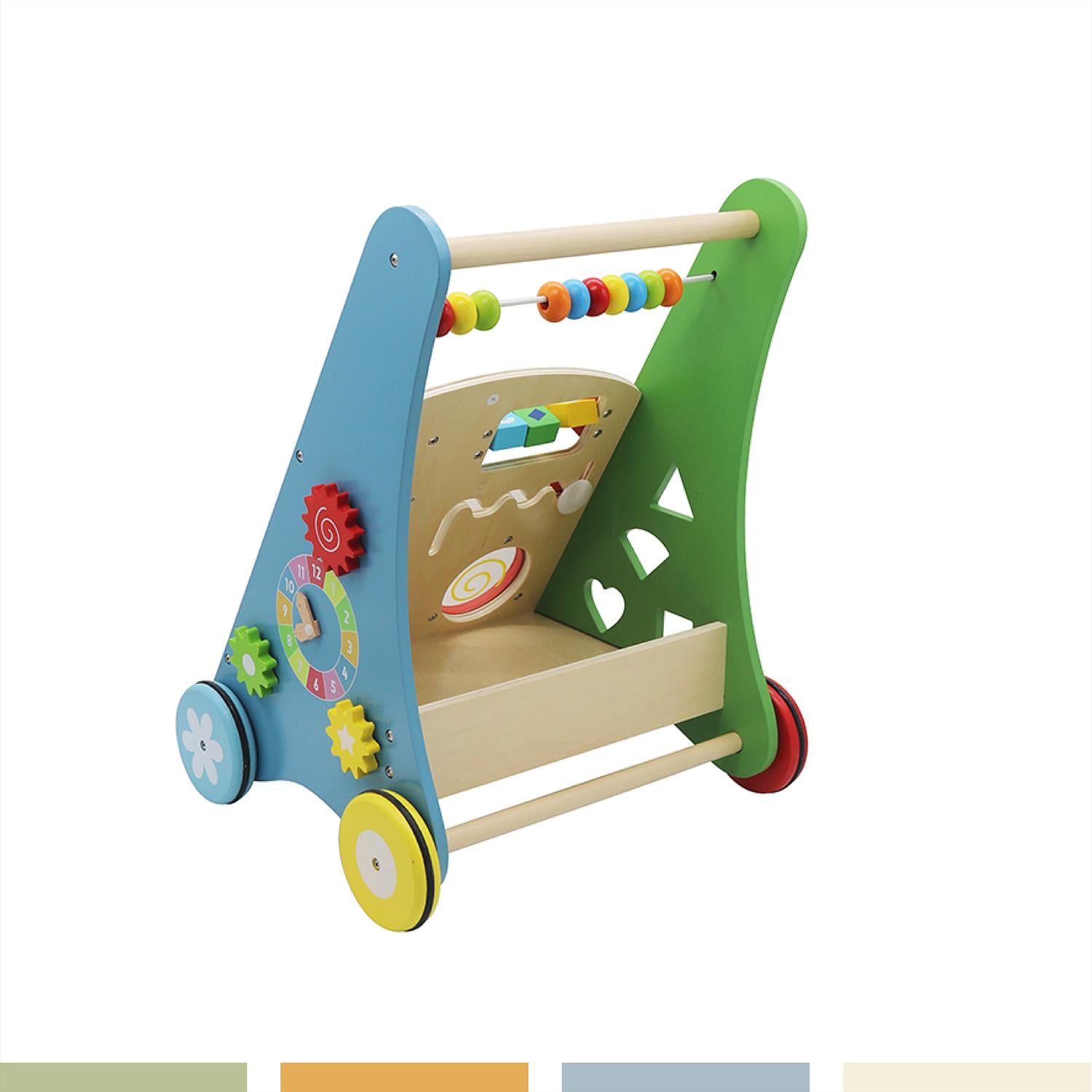 ANDADOR CORREPASILLOS BEBE DIDACTICO MADERA BANDU - 3