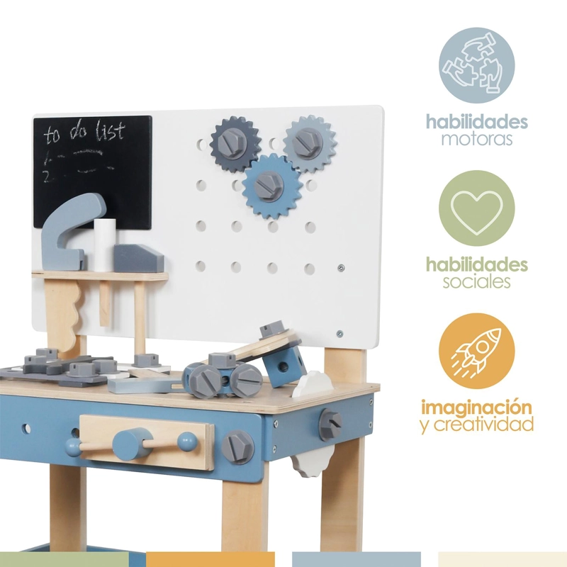 JUEGO DE CONSTRUCCION HERRAMIENTAS MADERA PARA NIÑOS BANDU - 3