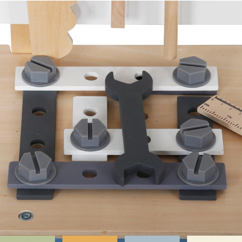 JUEGO DE CONSTRUCCION HERRAMIENTAS MADERA PARA NIÑOS BANDU - 7