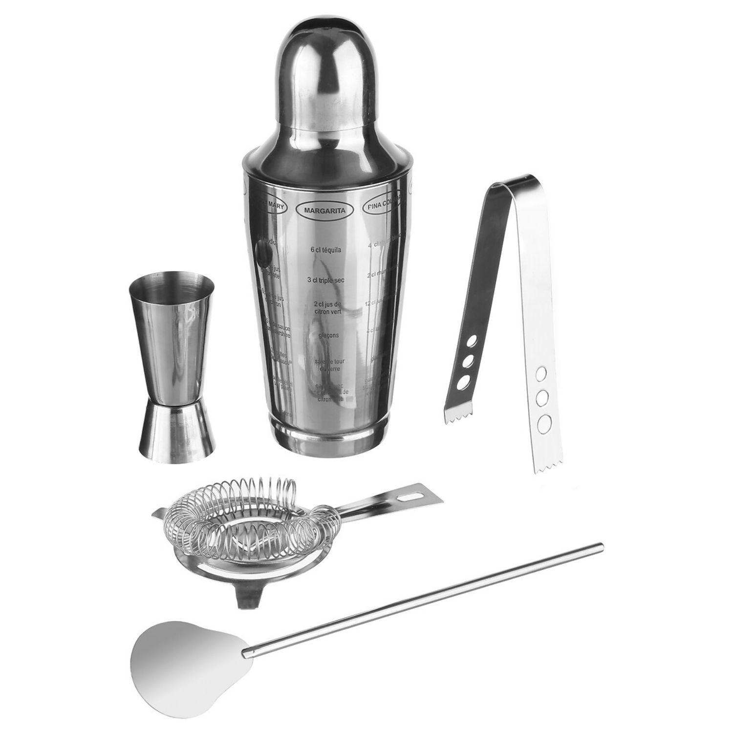 SET COCTELERIA 5 PIEZAS ACERO INOX SECRET DE GOURMET - 1