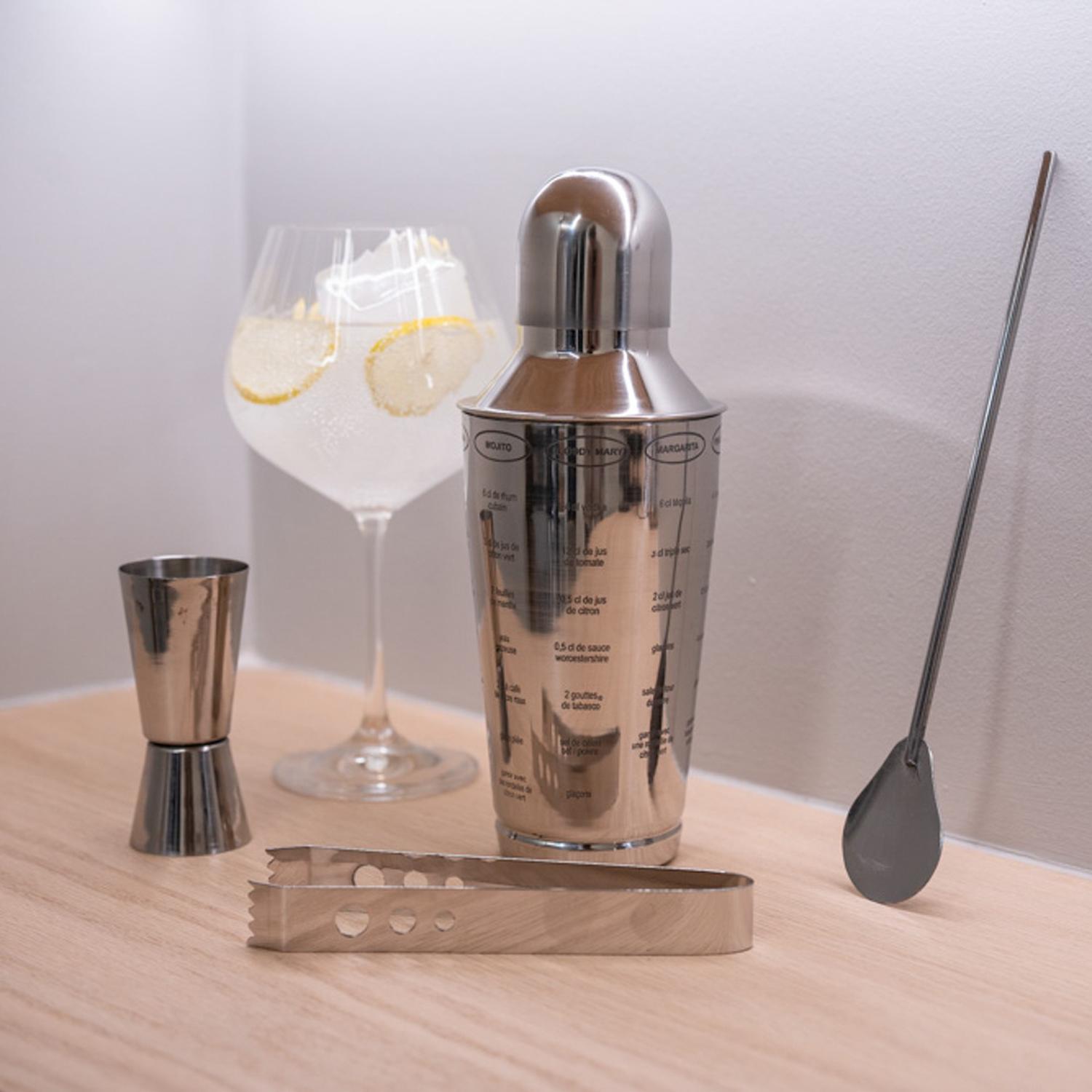 SET COCTELERIA 5 PIEZAS ACERO INOX SECRET DE GOURMET - 3