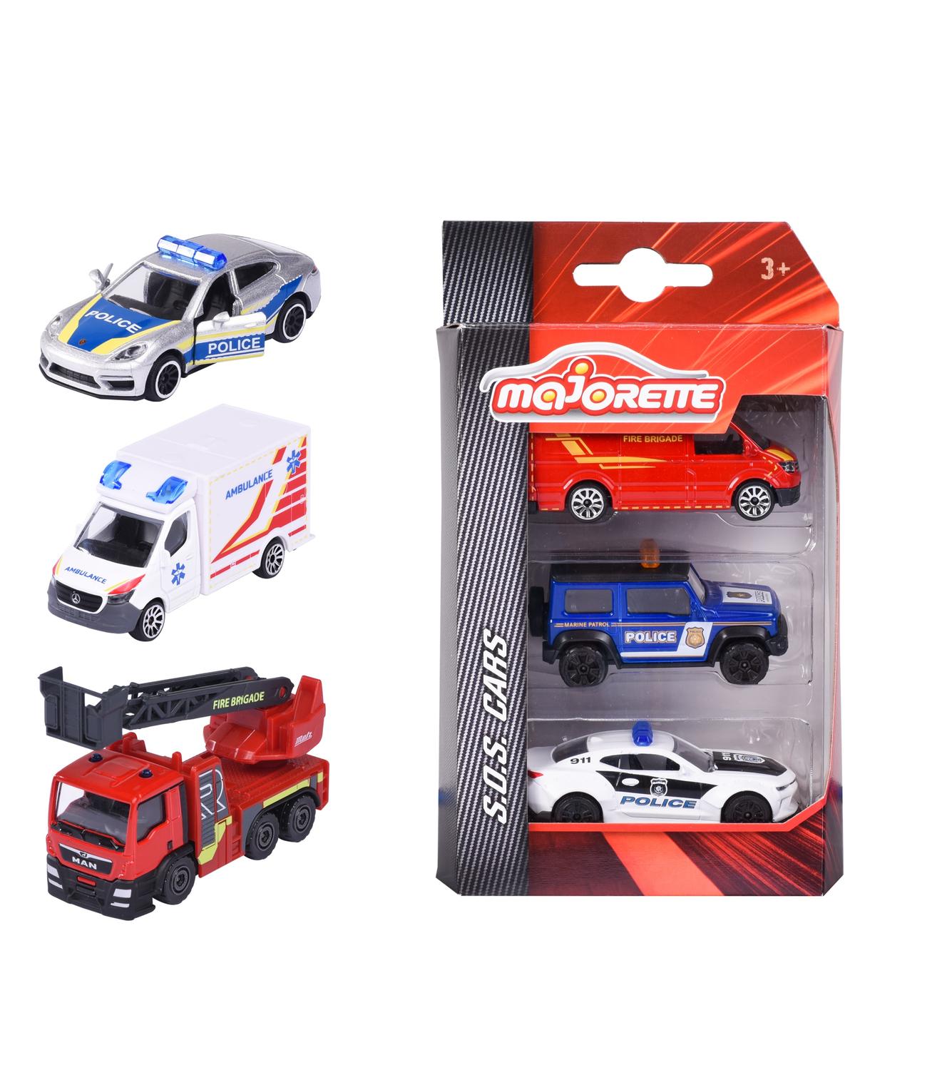 SET 3 PIECES AUTOS COLECCION MAJORETTE S.O.S - 2