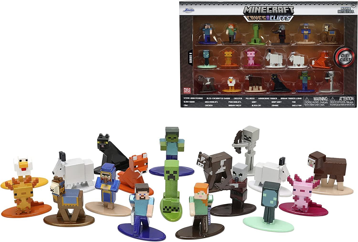 SET 18 FIGURAS MINECRAFT CAVES 4 CM JADA - 1