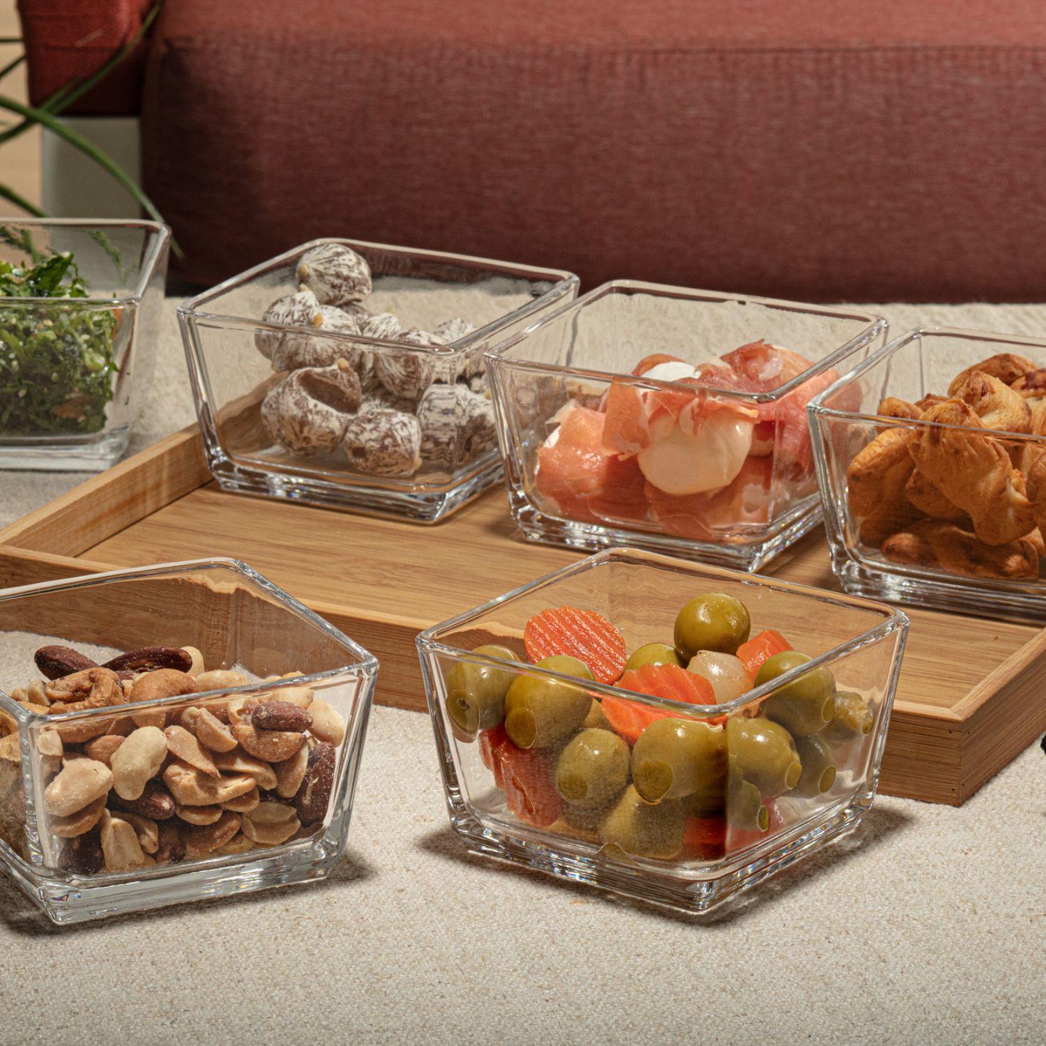 SET APERITIVO 7 PZA VIDRIO BASE BAMBU SECRET DE GOURMET - 4