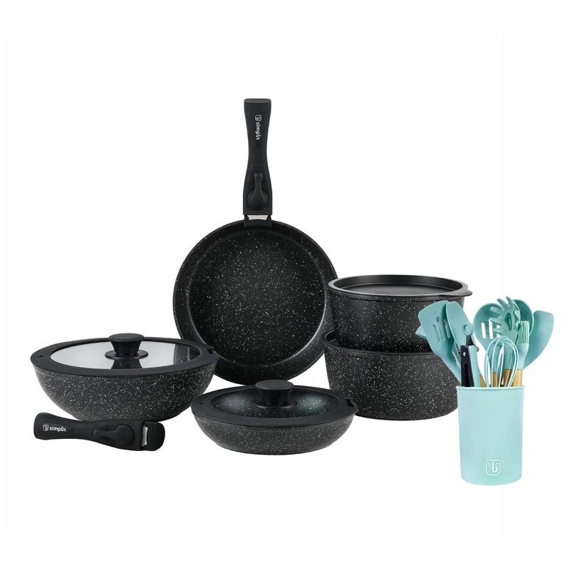BATERIA COCINA OXFORD + SET 12 UTENSILIOS CALIPSO SIMPLIT - 1