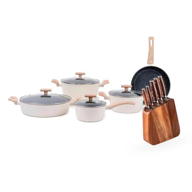 BATERIA DE COCINA SAVANNAH + SET DE CUCHILLOS HOLZ SIMPLIT - 1