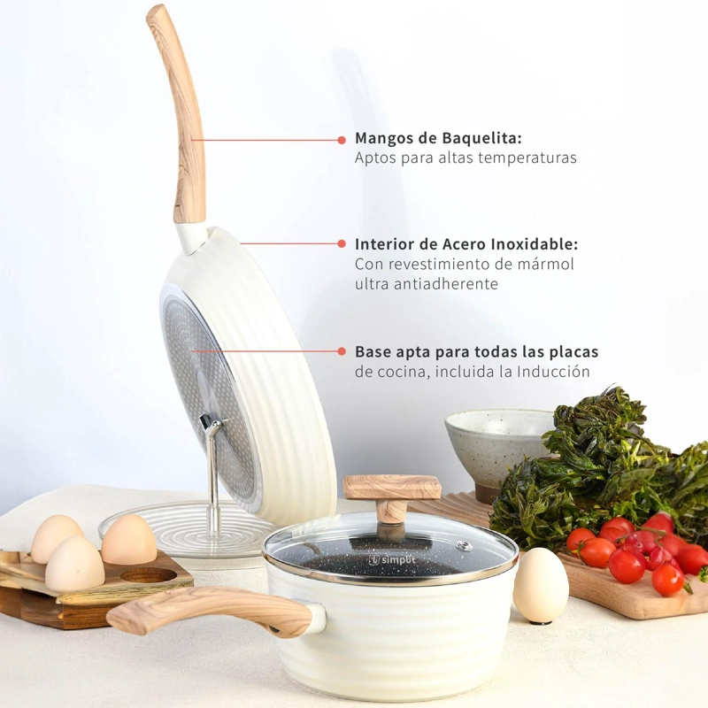 BATERIA DE COCINA SAVANNAH + SET DE CUCHILLOS HOLZ SIMPLIT - 4