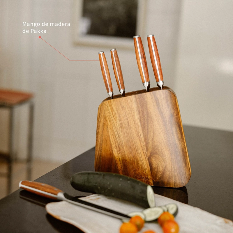 BATERIA DE COCINA SAVANNAH + SET DE CUCHILLOS HOLZ SIMPLIT - 8