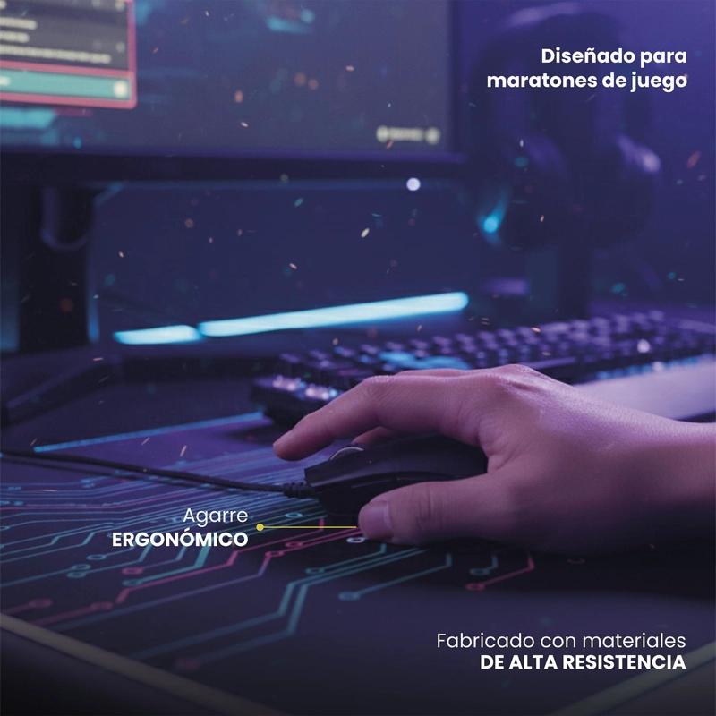 MOUSE GAMER INALAMBRICO RGB NOVASTRIKE NEGRO LEVO - 3