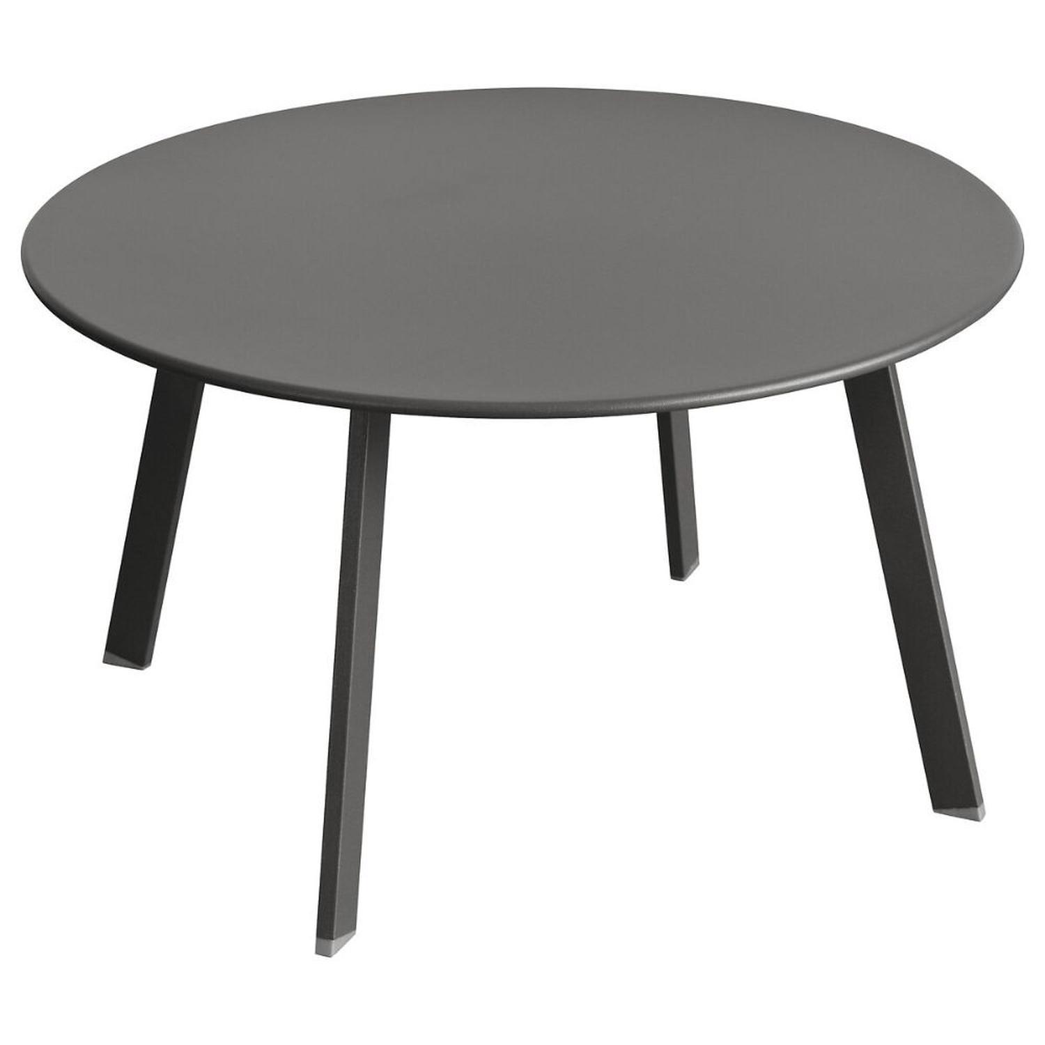 MESA TERRAZA REDONDA METAL GRAFITO D. 50 X 45 CM ATMOSPHERA - 1