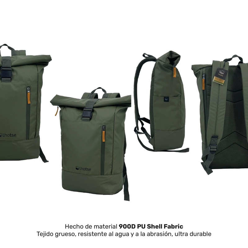 MOCHILA ROLL TOP MAKALU 22L IMPERMEABLE PORTA NOTEBOOK LHOTSE TAMAÑO TALLA UNICA - 3