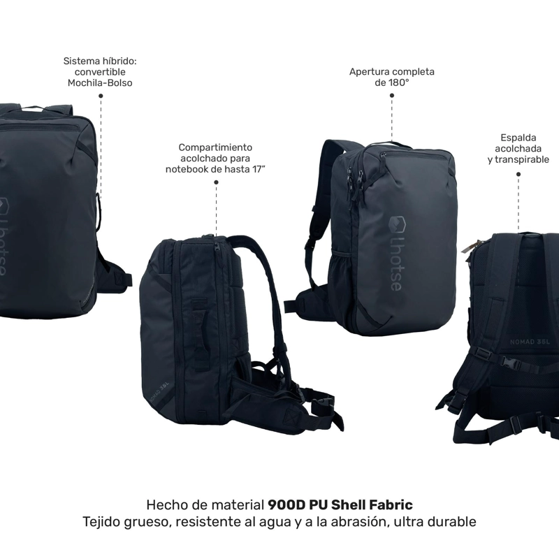 MOCHILA MALETA DE VIAJE NOMAD 35L IMPERMEABLE LHOTSE TAMAÑO TALLA UNICA - 3