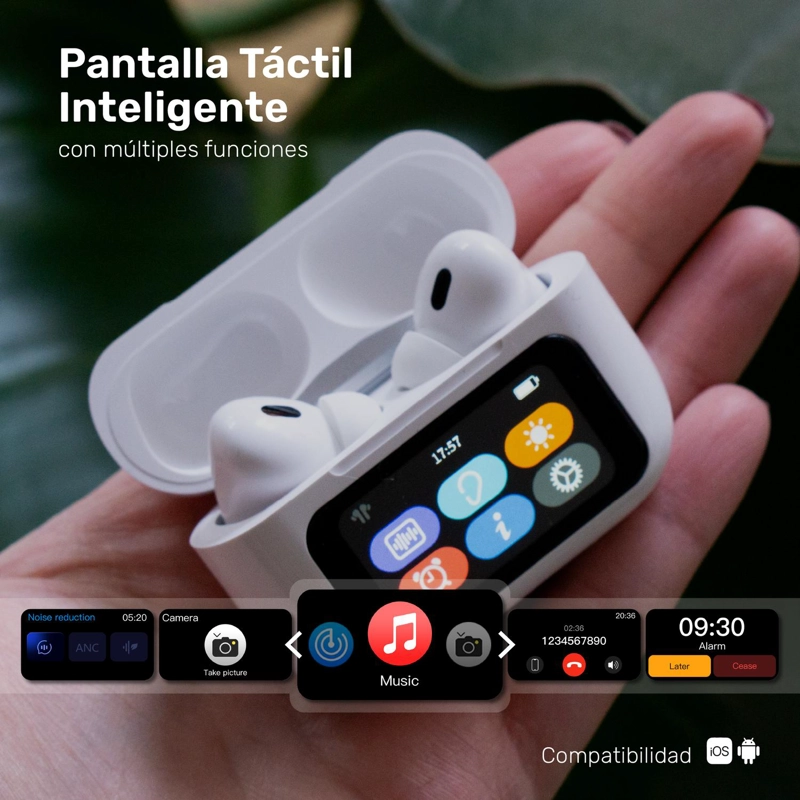 AUDIFONOS BLUETOOTH TWS PANTALLA TOUCH ANC RMPLUS+ LHOTSE - 3