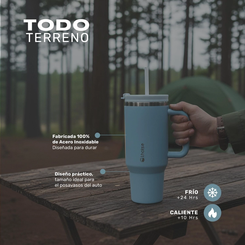 VASO TE RMICO TUMBLER 1180ML ACERO INOXIDABLE CON TAPA LHOTSE - 6