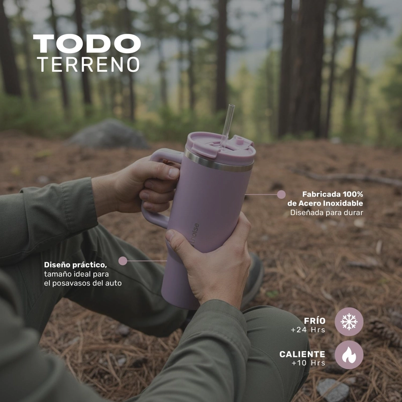 VASO TE RMICO TUMBLER 1180ML ACERO INOXIDABLE CON TAPA LHOTSE - 6