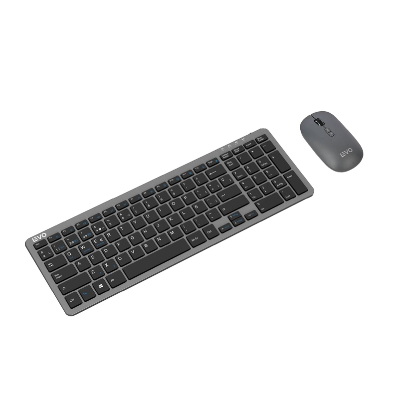 TECLADO SLIM CYGNA + MOUSE SLIM VELAR GRAFITO LEVO - 1