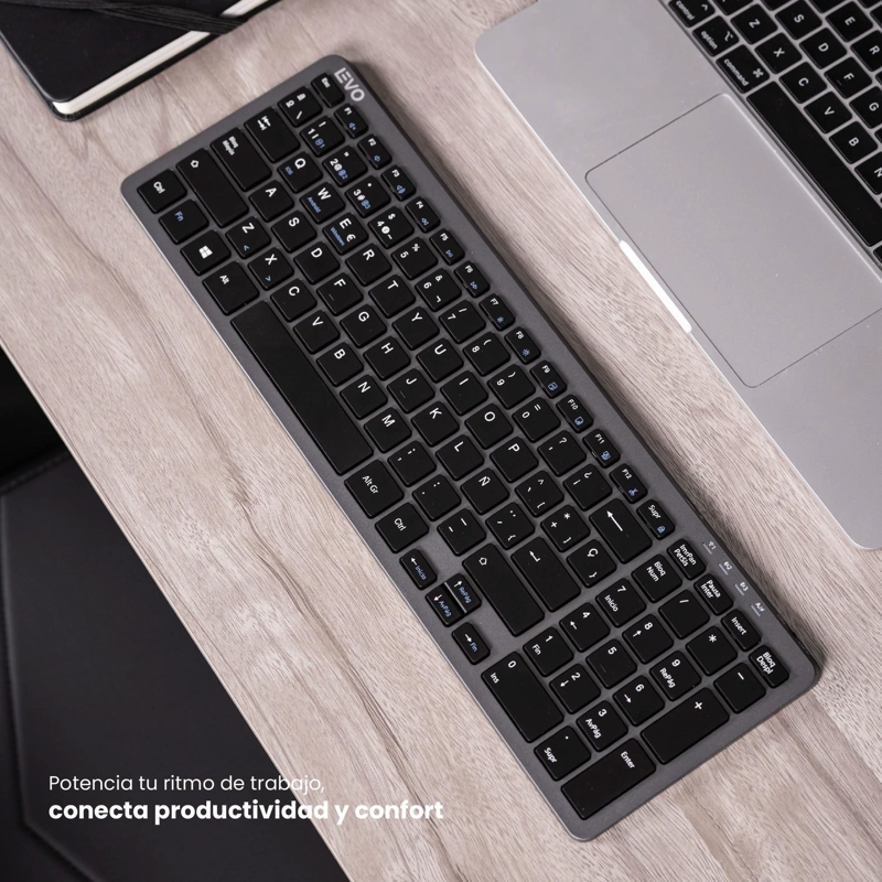 TECLADO SLIM CYGNA + MOUSE SLIM VELAR GRAFITO LEVO - 2
