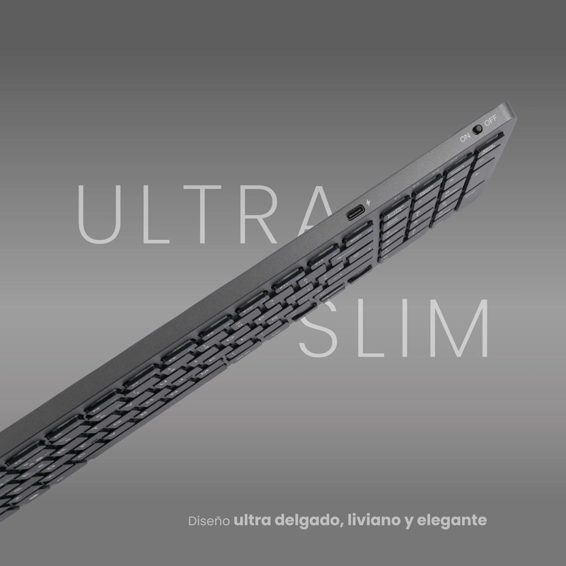 TECLADO SLIM CYGNA + MOUSE SLIM VELAR GRAFITO LEVO - 3