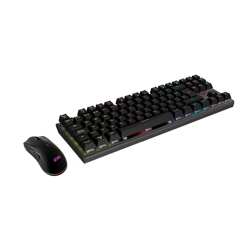 TECLADO GAMER NOVABLADE + MOUSE INALAMBRICO NOVASTRIKE LEVO - 1
