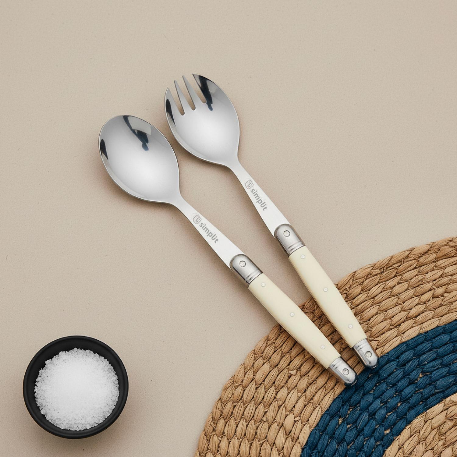 SET DE CUCHARAS ENSALADA VERSALLE ACERO INOXIDABLE SIMPLIT - 6