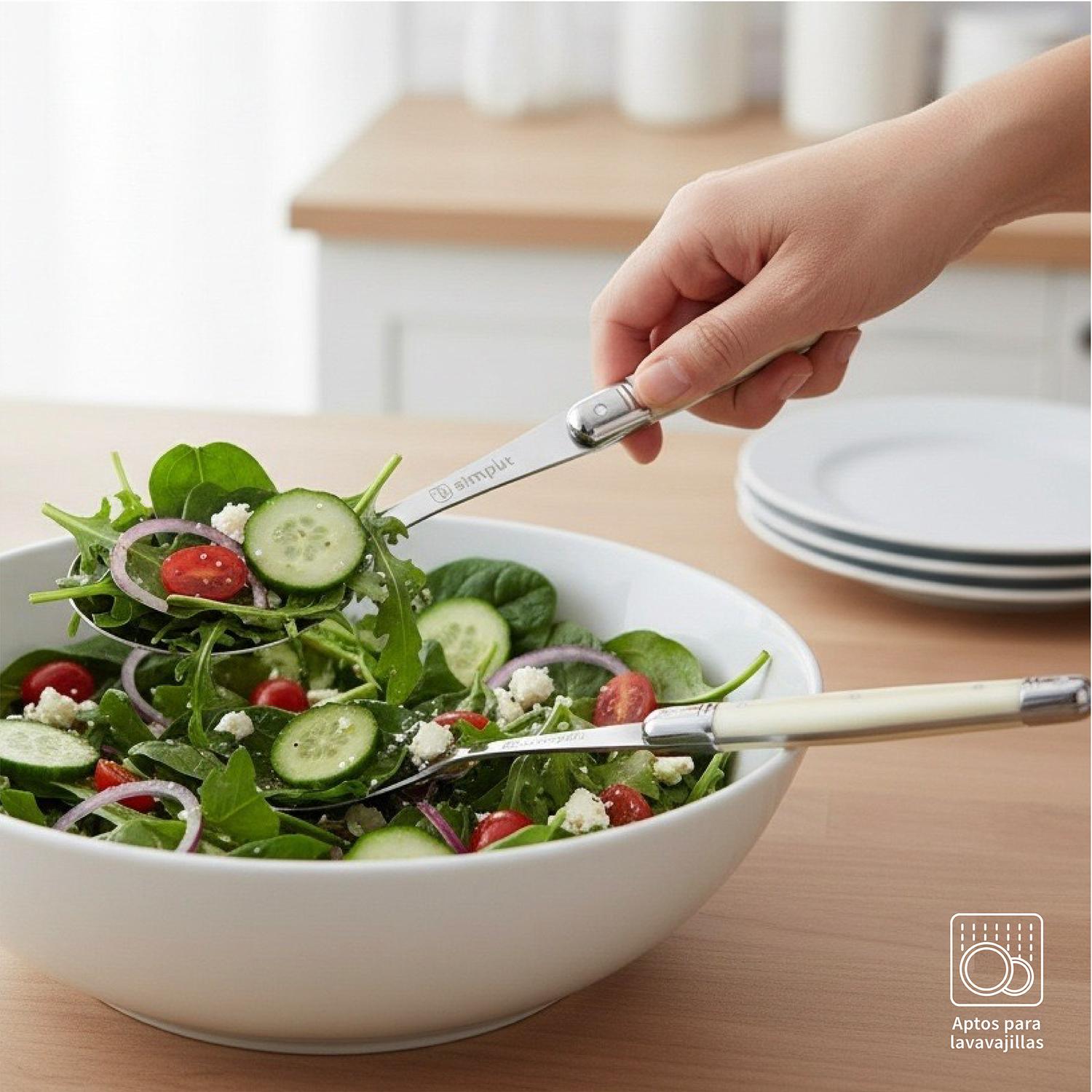 SET DE CUCHARAS ENSALADA VERSALLE ACERO INOXIDABLE SIMPLIT - 7
