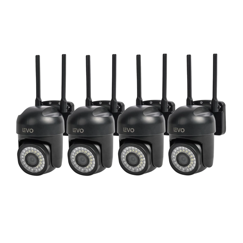 PACK 4X CAMARA SEGURIDAD WIFI 5G 2MP GUARDPRO X5 NEGRO LEVO - 1