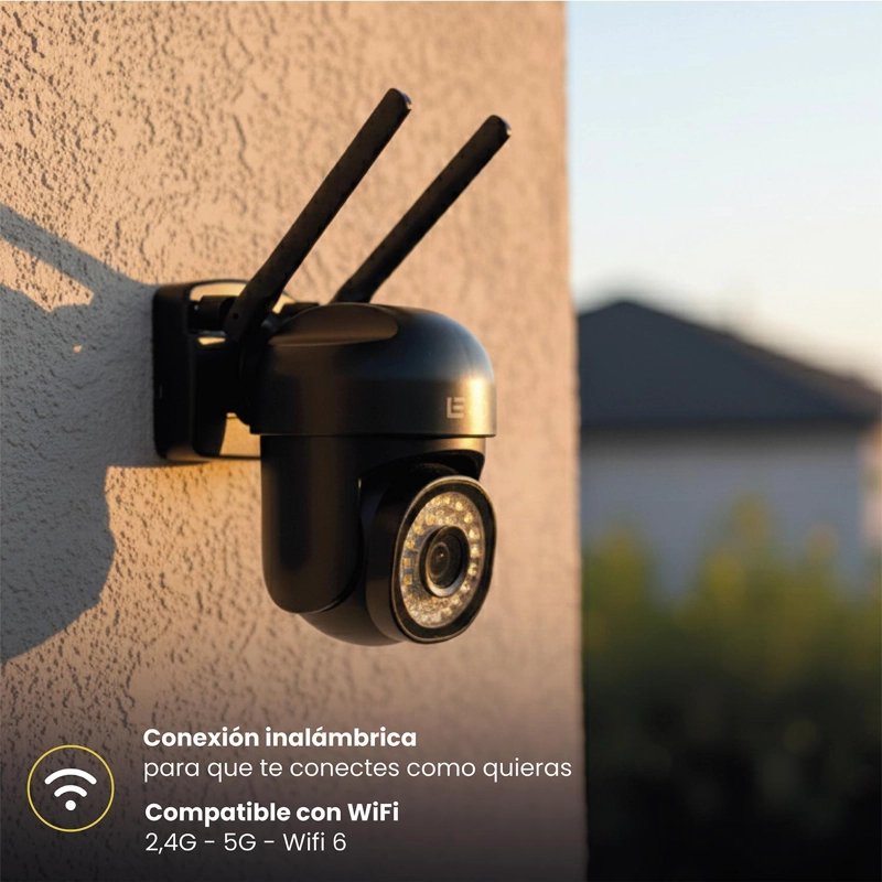 PACK 4X CAMARA SEGURIDAD WIFI 5G 2MP GUARDPRO X5 NEGRO LEVO - 2