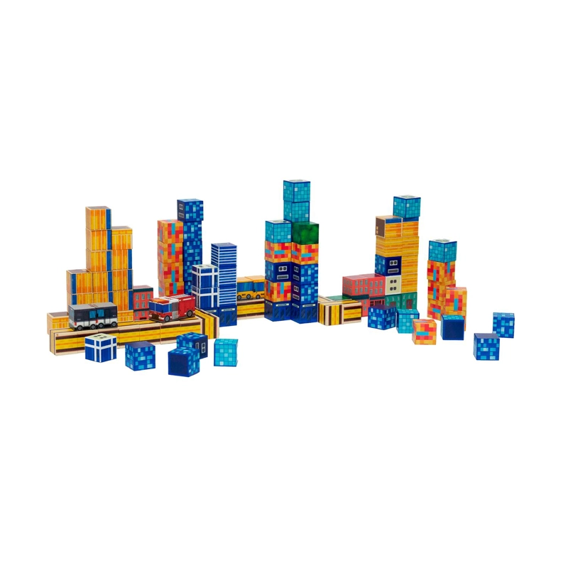 JUEGO BLOQUES MAGNE TICOS 114PCS MINEBLOCKS CIUDAD BANDU - 1