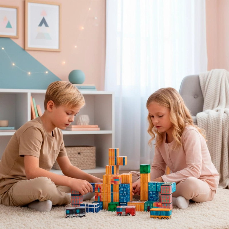 JUEGO BLOQUES MAGNE TICOS 114PCS MINEBLOCKS CIUDAD BANDU - 2