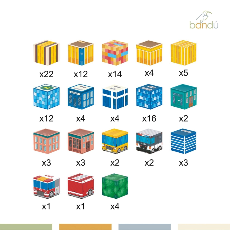 JUEGO BLOQUES MAGNE TICOS 114PCS MINEBLOCKS CIUDAD BANDU - 5