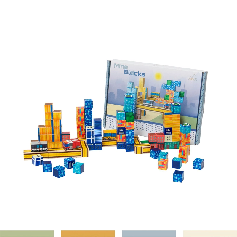 JUEGO BLOQUES MAGNE TICOS 114PCS MINEBLOCKS CIUDAD BANDU - 7