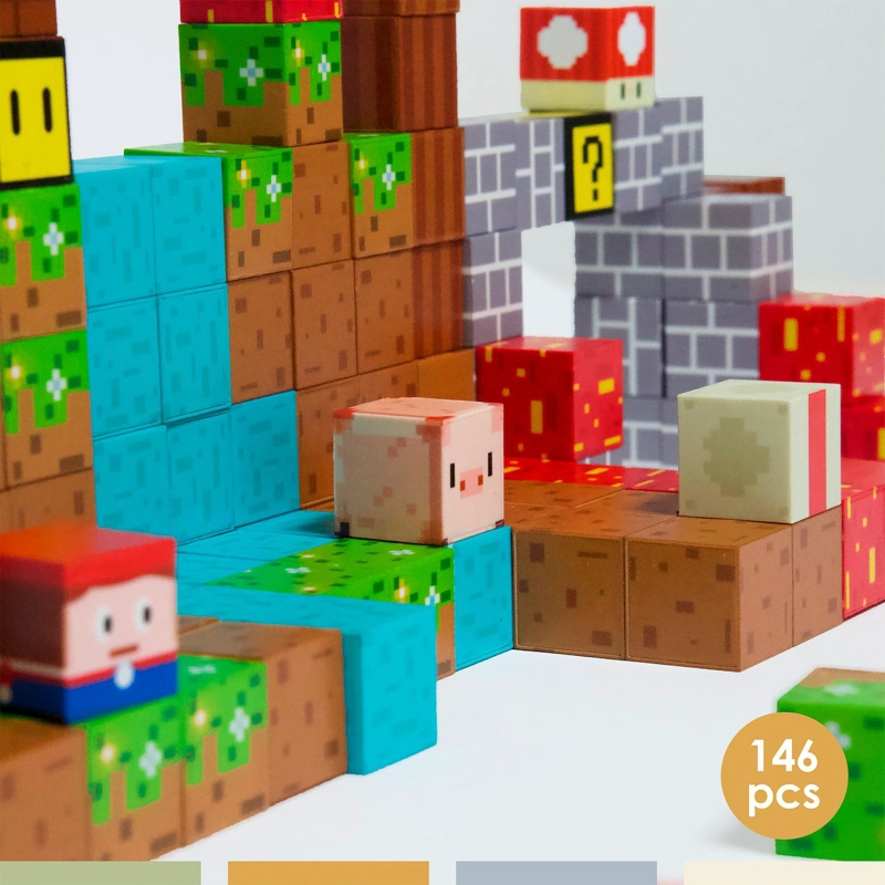 ⁠JUEGO BLOQUES MAGNE TICOS 146PCS MINEBLOCKS MAPA BANDU - 4