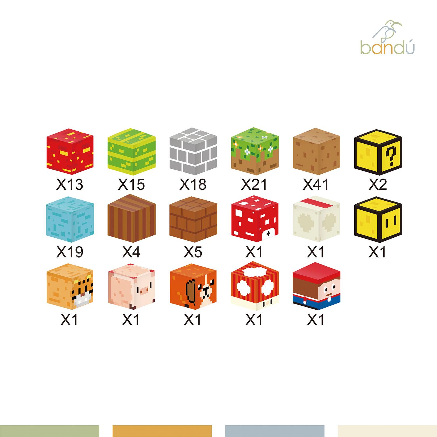⁠JUEGO BLOQUES MAGNE TICOS 146PCS MINEBLOCKS MAPA BANDU - 5