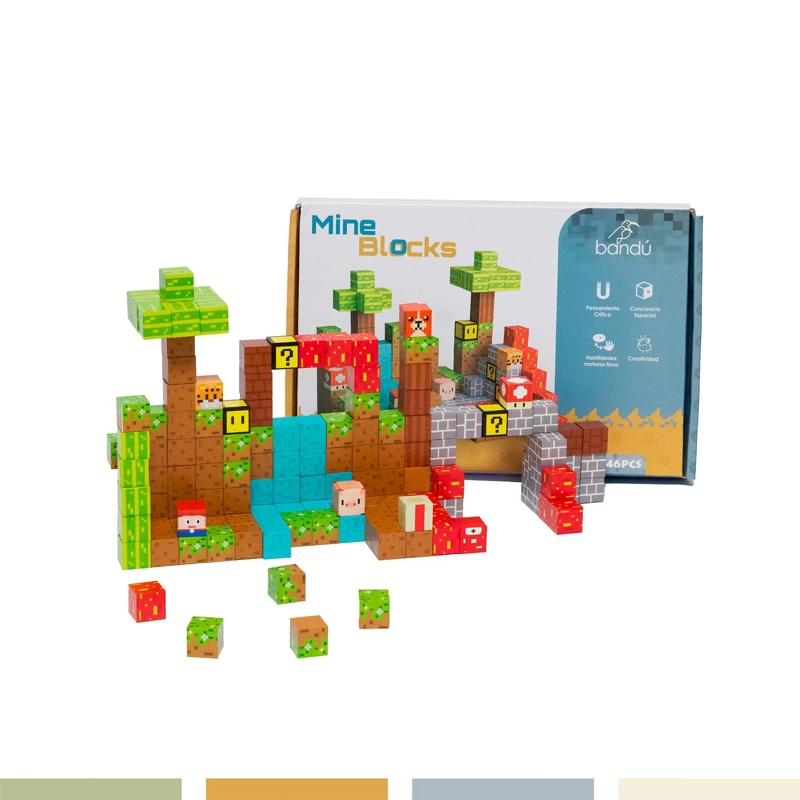 ⁠JUEGO BLOQUES MAGNE TICOS 146PCS MINEBLOCKS MAPA BANDU - 7