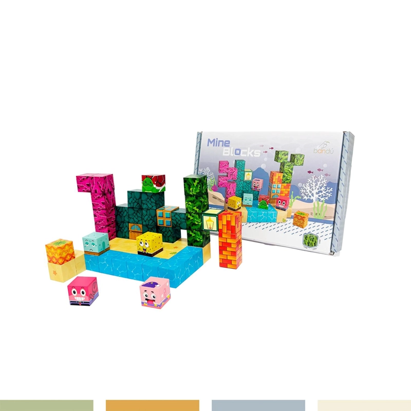 JUEGO BLOQUES MAGNE TICOS 54PCS MINEBLOCKS BOB MARINO BANDU - 7