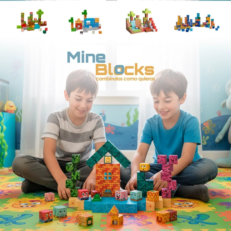 JUEGO BLOQUES MAGNE TICOS 54PCS MINEBLOCKS BOB MARINO BANDU - 8