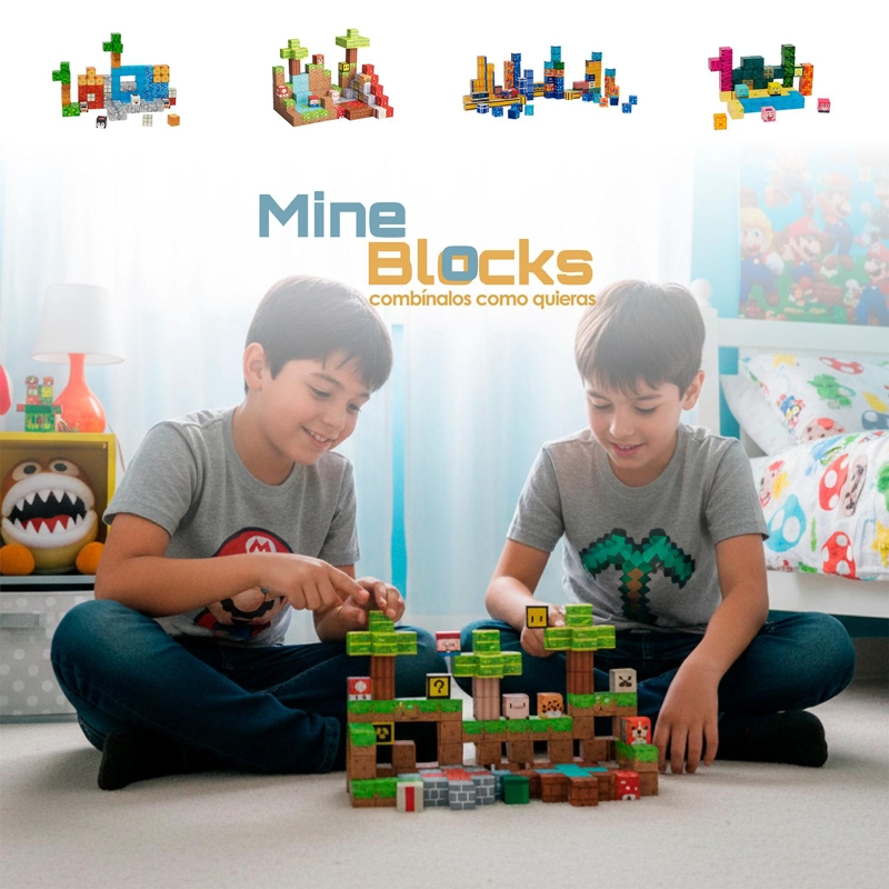 ⁠JUEGO BLOQUES MAGNE TICOS 75PCS MINEBLOCKS MUNDO BANDU - 8