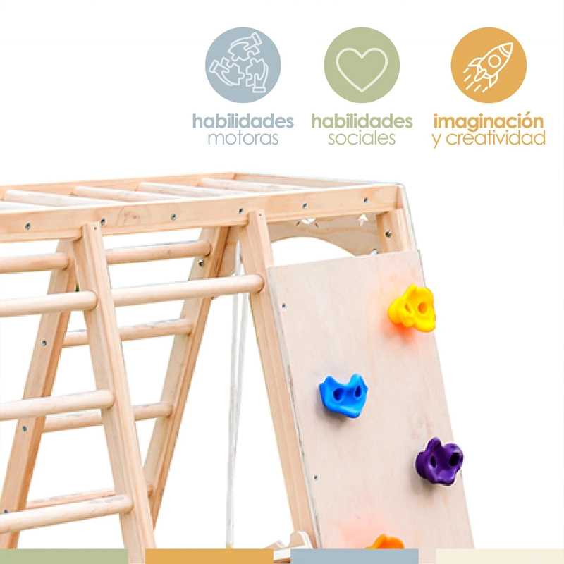 GIMNASIO INFANTIL JUEGO PIKLER PARQUE 8 EN 1 BANDU - 3