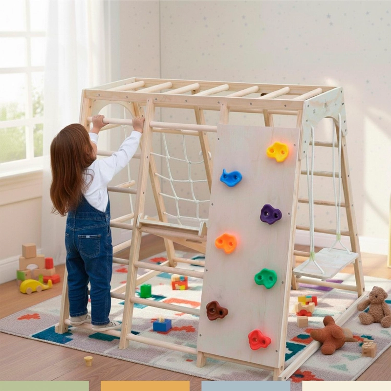 GIMNASIO INFANTIL JUEGO PIKLER PARQUE 8 EN 1 BANDU - 5