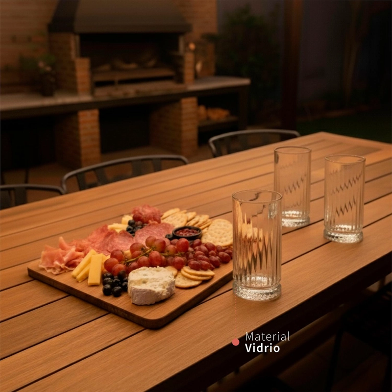 SET 6 VASOS LARGOS 460ML VIDRIO GINEBRA SIMPLIT - 4