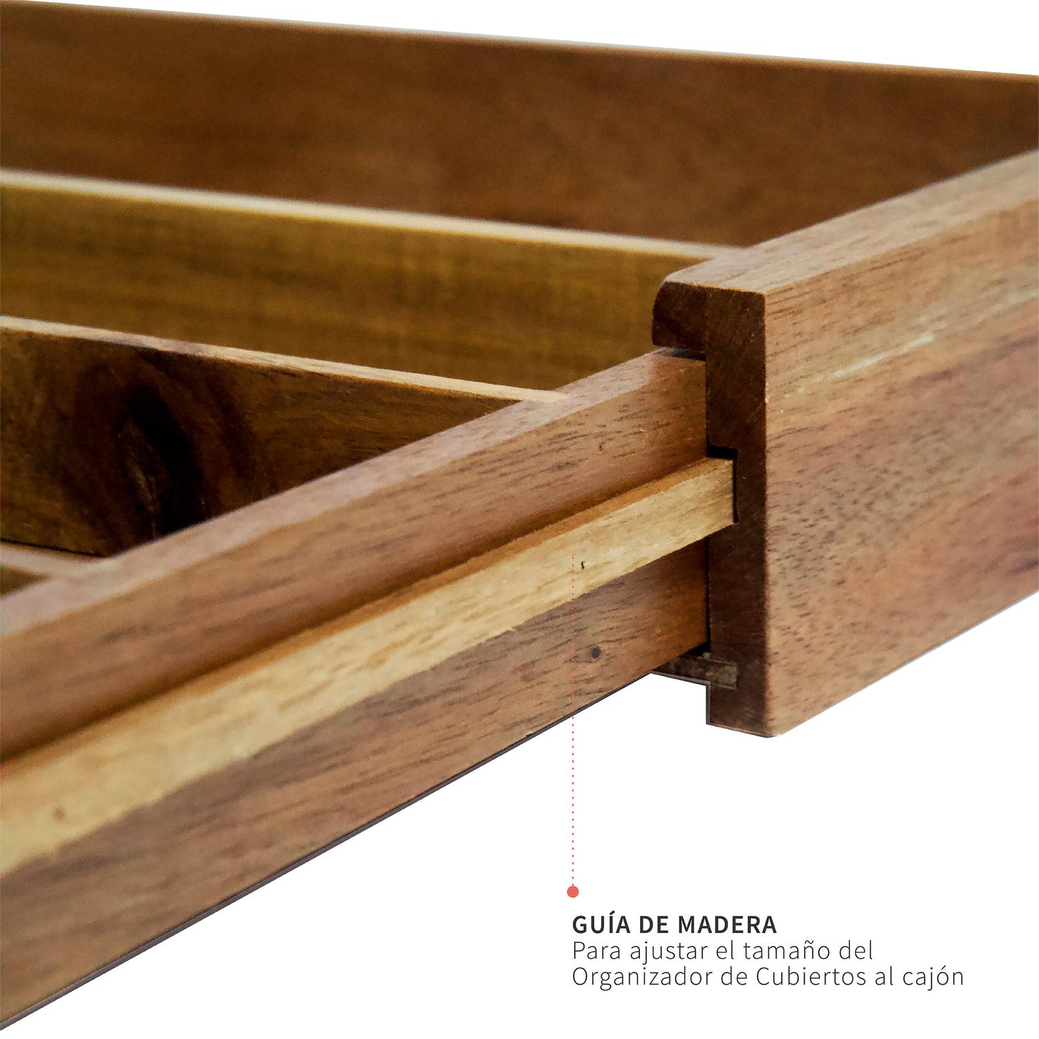 ORGANIZADOR CUBIERTOS EXPANDIBLE MADERA ACASIA BASEL SIMPLIT - 3