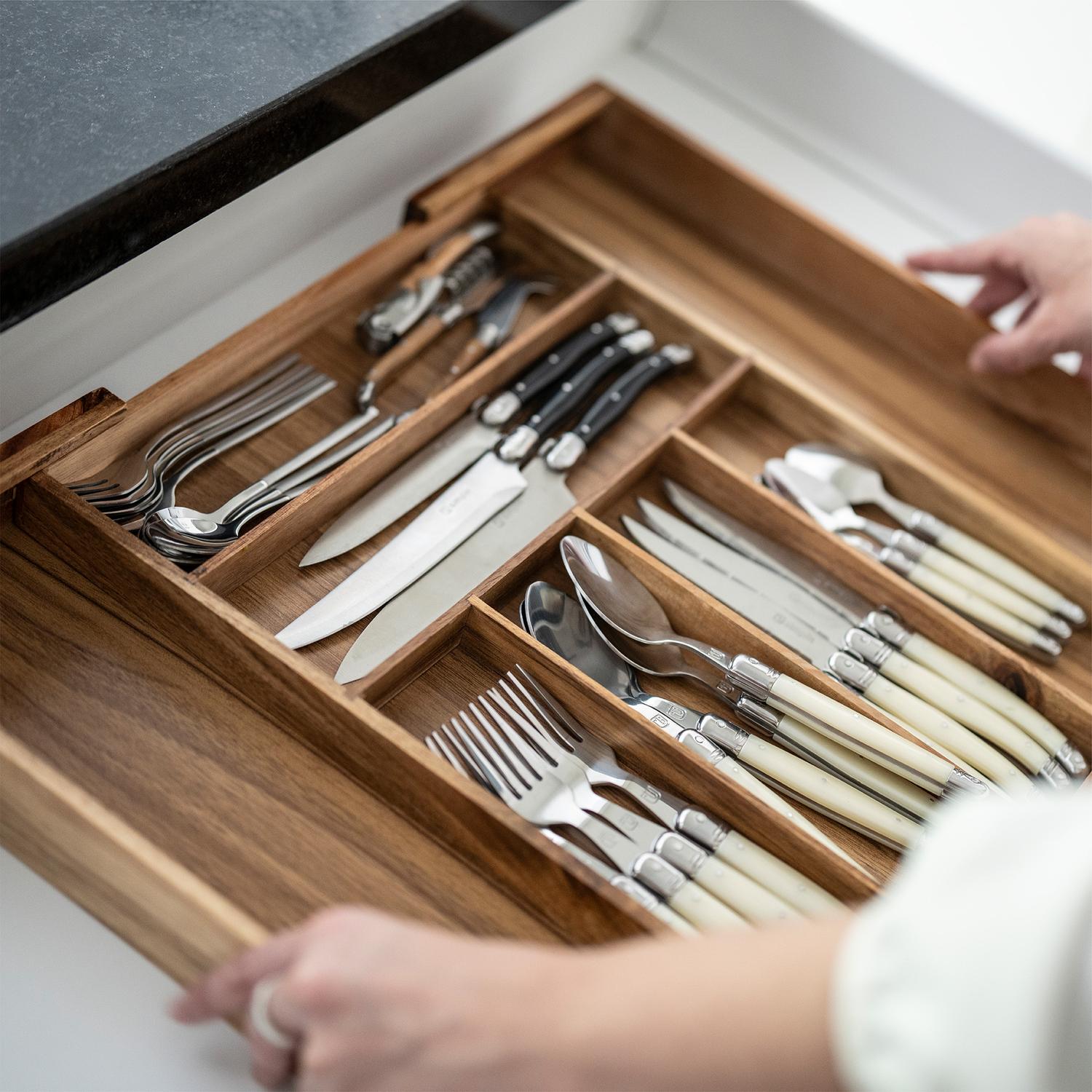 ORGANIZADOR CUBIERTOS EXPANDIBLE MADERA ACASIA BASEL SIMPLIT - 7