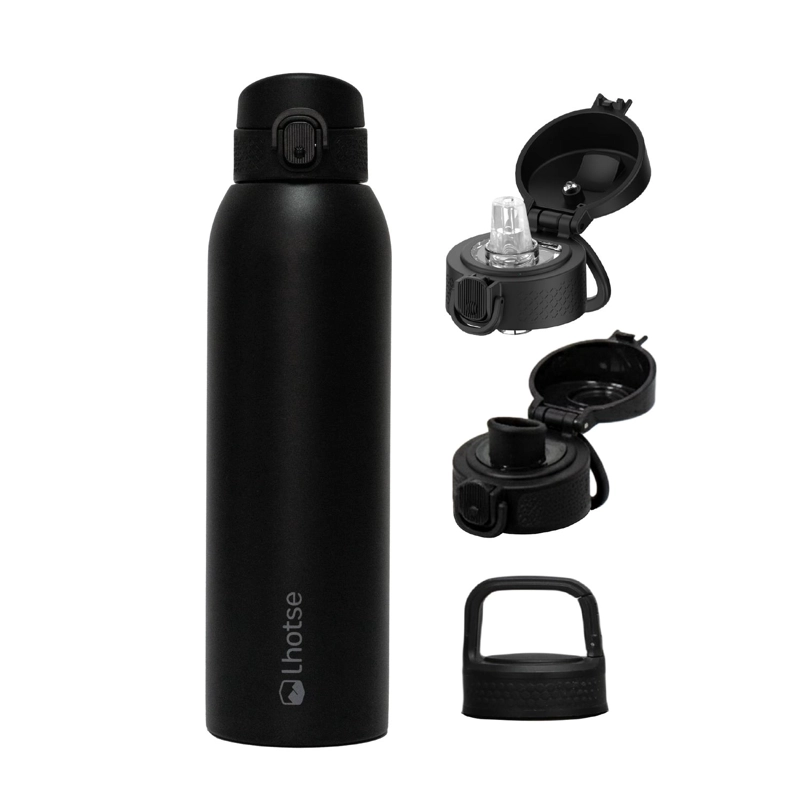 BOTELLA TE RMICA AGUA ACERO INOX 3 TAPAS HYDROCORE 1LT LHOTSE - 1
