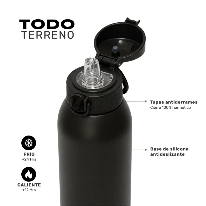 BOTELLA TE RMICA AGUA ACERO INOX 3 TAPAS HYDROCORE 1LT LHOTSE - 5