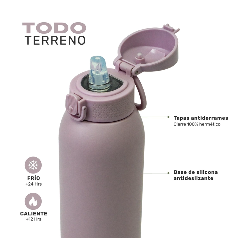 BOTELLA TE RMICA AGUA ACERO INOX 3 TAPAS HYDROCORE 1LT LHOTSE - 5